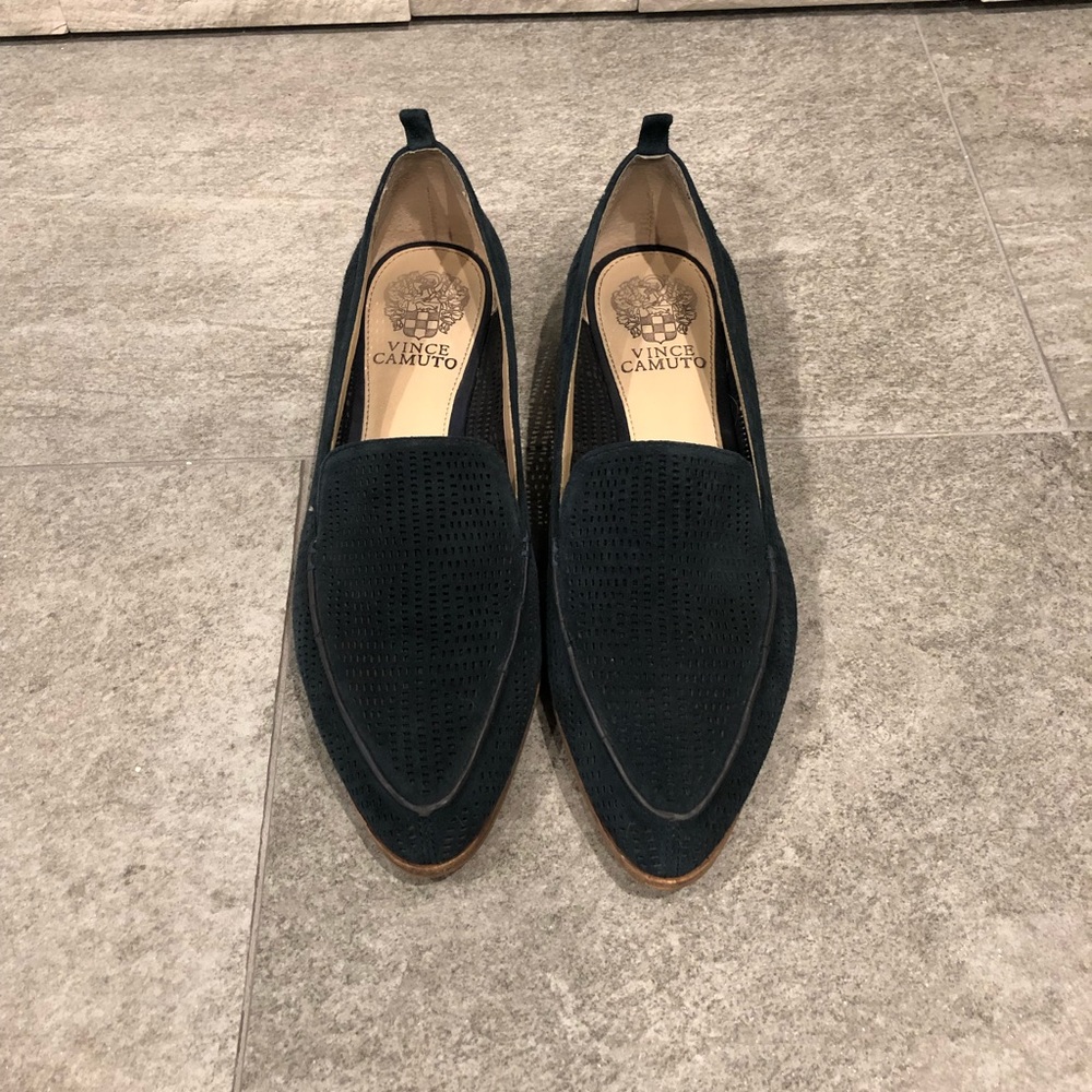Vince Camuto Navy Loafers